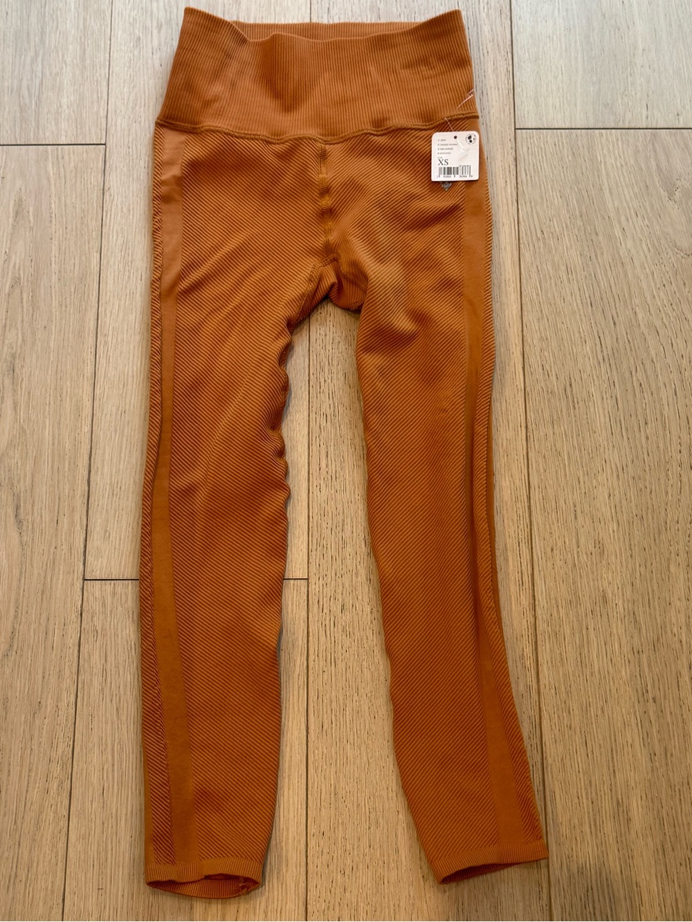 Free People FP Movement Free Throw Ribbed Leggings Toasted Coconut NWT XS